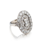 Vintage Ladies Platinum and Diamond Ring. Art Deco Era