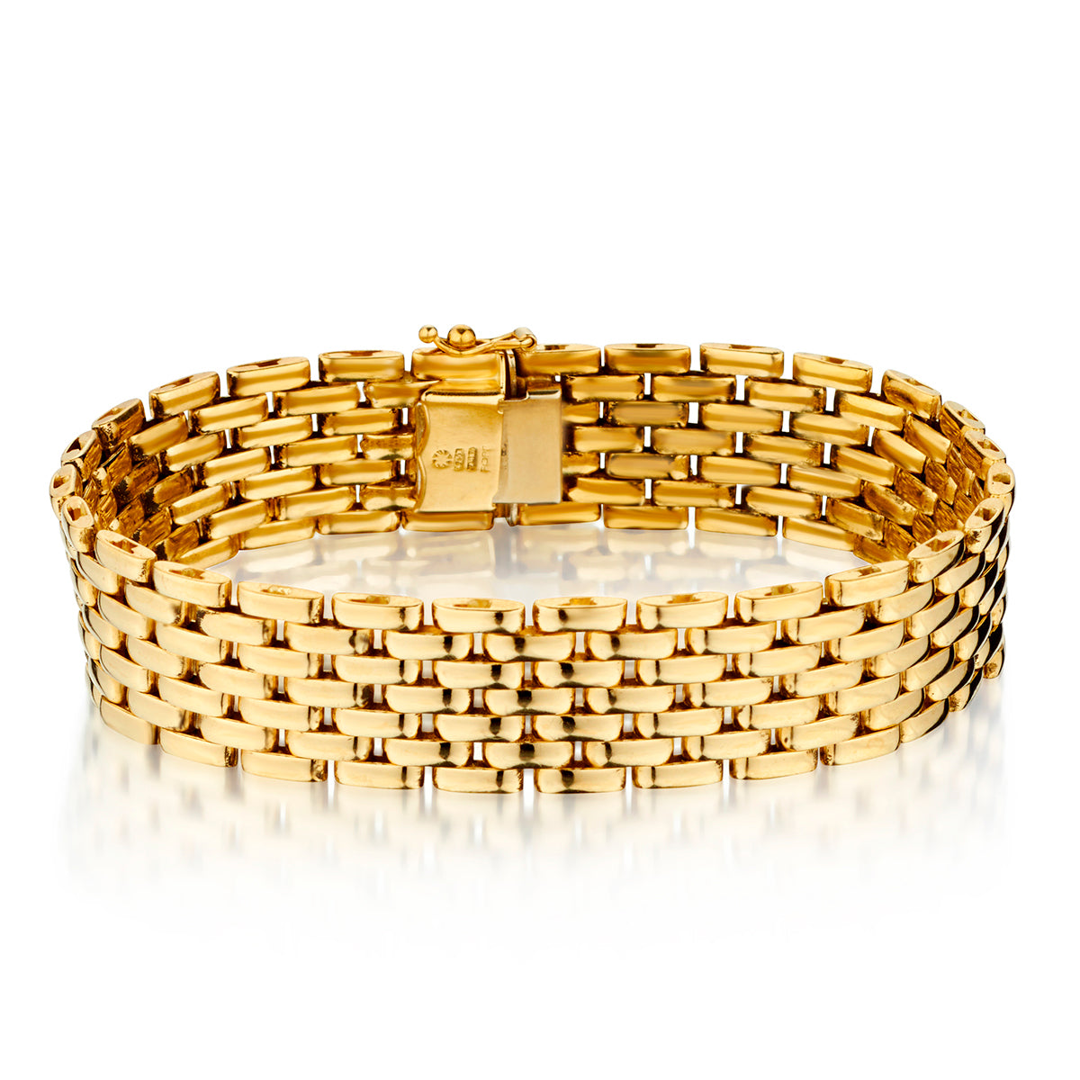 "Fope" 18kt Yellow Gold Panthere Style  Bracelet. Weight: 50.69 grams