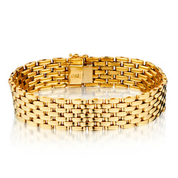 "Fope" 18kt Yellow Gold Panthere Style  Bracelet. Weight: 50.69 grams