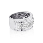 14kt White Gold Diamond Wide Band. 2.50ct Tw