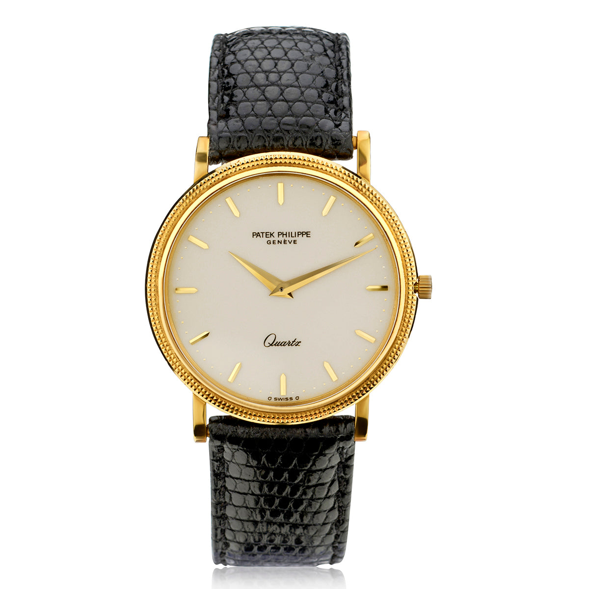 Patek Philippe Calatrava Hobnail 18kt Yellow Gold. Quartz. Ref: 3744