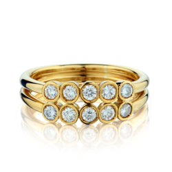 18kt Yellow Gold Diamond Ring. 0.70ct Tw