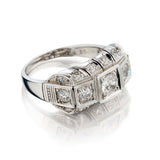 Vintage Edwardian 14kt White Gold Diamond Ring. 1.15ct Tw - view 2