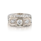Vintage Edwardian 14kt White Gold Diamond Ring. 1.15ct Tw - view 1