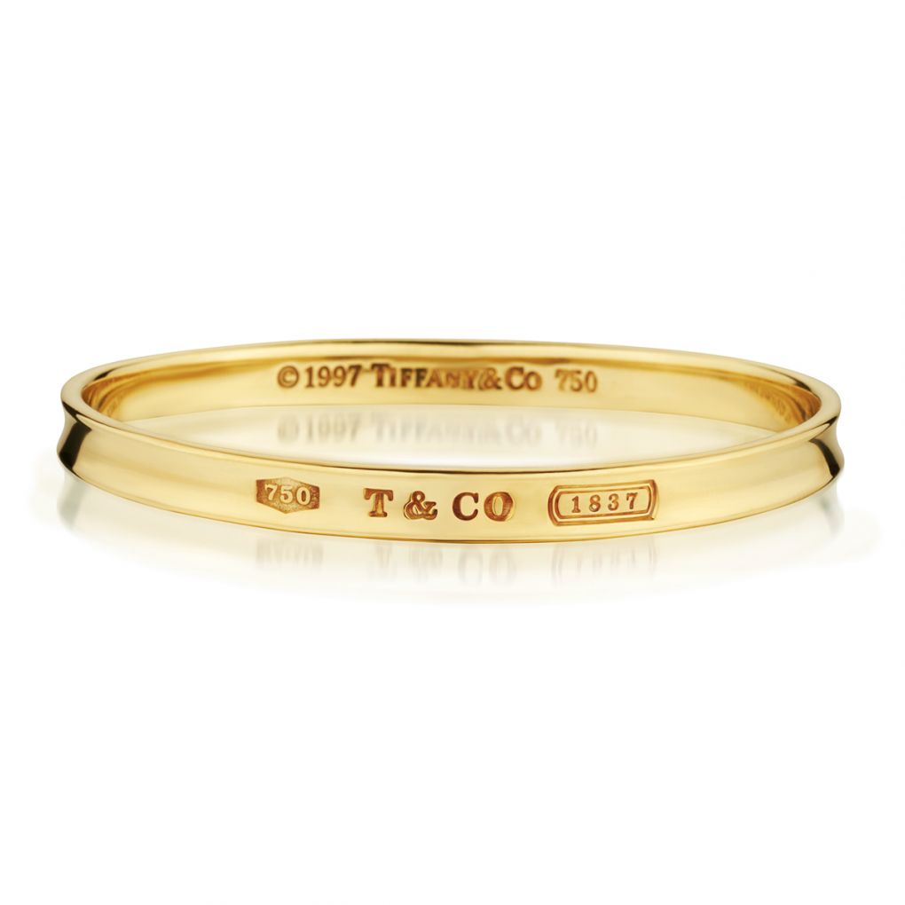 Tiffany & Co 18kt Yellow Gold "1837" Bangle/Bracelet. Large