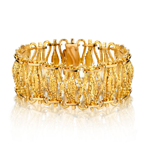 Birks 18kt Yellow Gold Unique Design Bracelet. 66 Grams