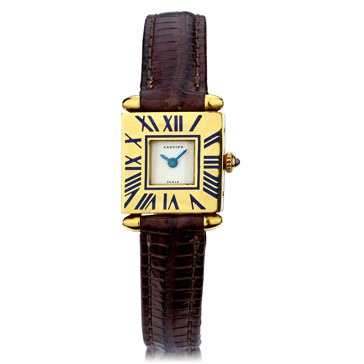 Cartier  Ladies Mini Tank Obus in 18kt Yellow Gold Watch. 1980's