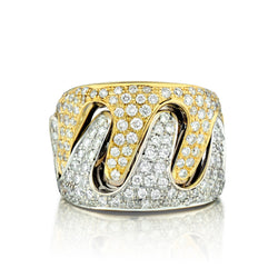 18kt Yellow and White Gold Diamond Band. 2.00ct Tw