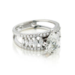 Ladies 18kt White Gold Diamond Ring. 2.40ct Tw
