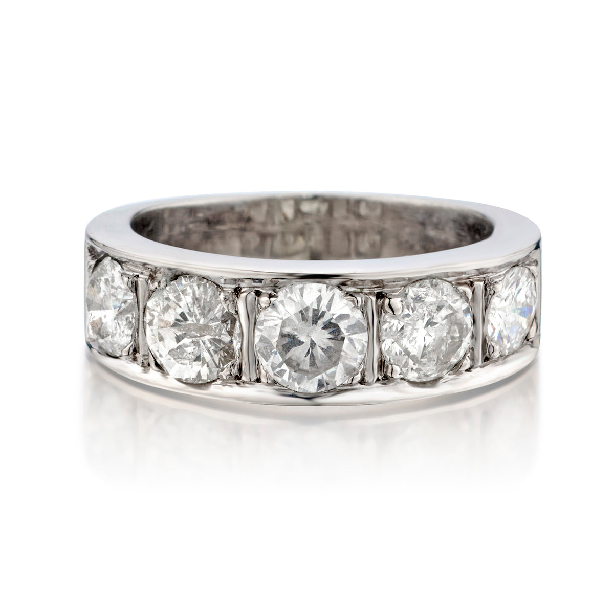 14kt White Gold Diamond Band.  2.50ct Tw