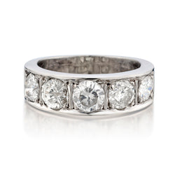 14kt White Gold Diamond Band.  2.50ct Tw