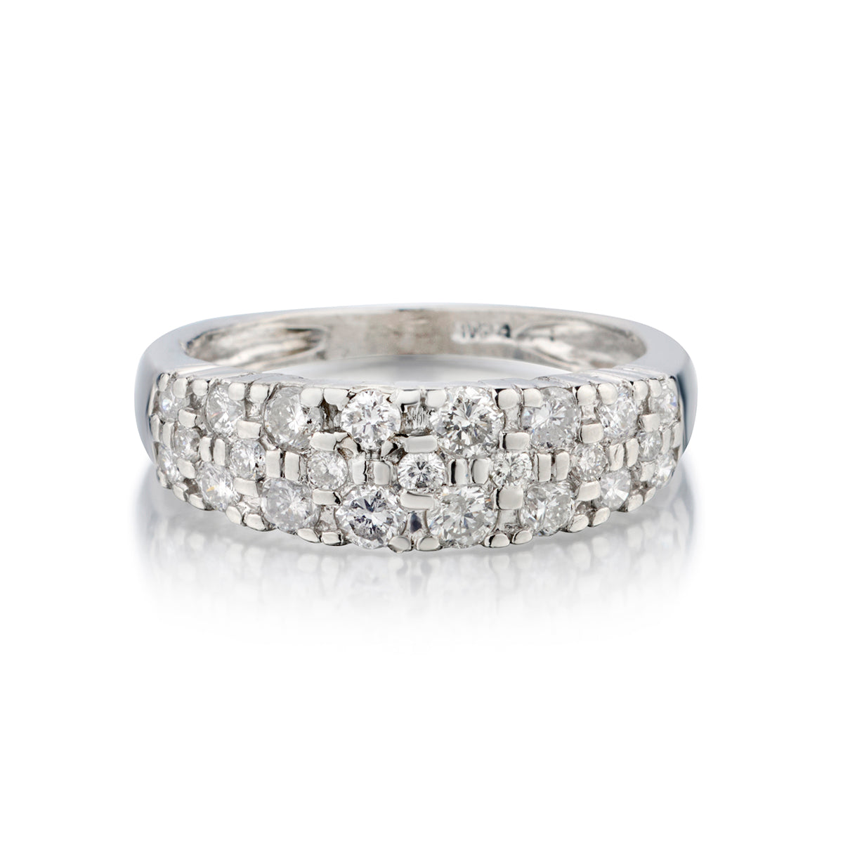 Platinum Diamond Band. 1.00ct Tw Brilliant Cut Diamonds