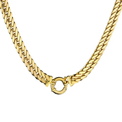 14kt Yellow Gold Rounded Herring Bone Chain. 38.52 Grams