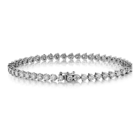 14kt White Gold Diamond "Tennis Bracelet" 47 x7.00ct Tw