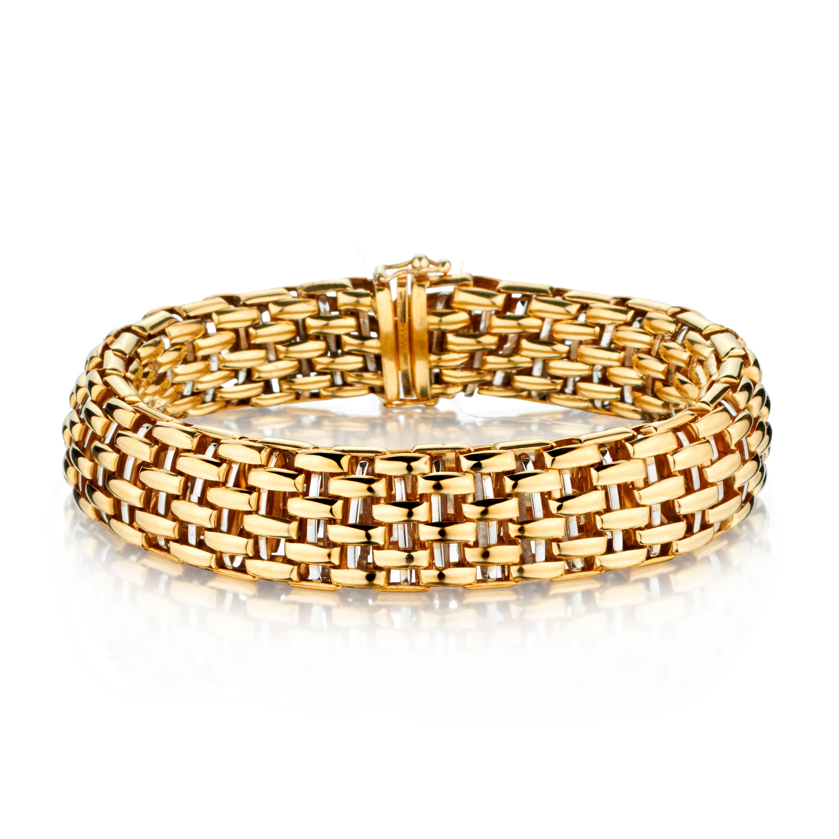 Fope' 18kt Yellow and White Gold Double Sided Bracelet.