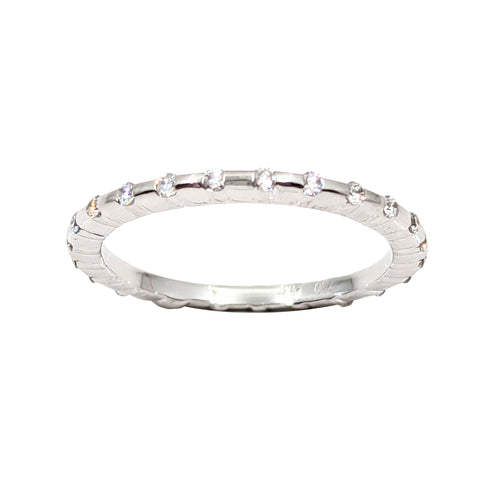 18kt White Gold Diamond Eternity Band. 0.24ct Tw