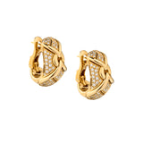 Bulgari 18kt Yellow Gold Diamond Earrings. 3.50ct Tw