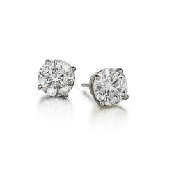 1.00 Carat Total Round Brilliant Cut Diamond Studs