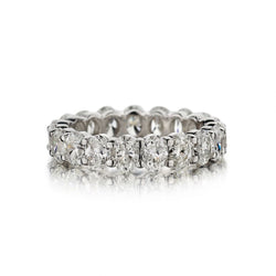 4.65 Carat Total Oval-Shaped Diamond White Gold Eternity Band.