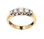 14kt White and Yellow Gold Half Eternity Band