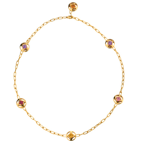 Cartier Pasha Multi Stone Necklace in 18kt Yellow Gold