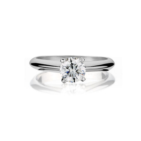 1.75 Carat Round Brilliant Cut Diamond Solitaire Knife-Edge Ring