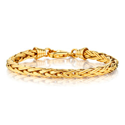 18kt Yellow Gold Braided Bracelet. Made in France.