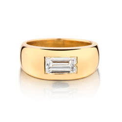 Handmade 14kt Yellow Gold Diamond Ring. 1.32ct Baguette