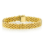 18kt Yellow Gold Panther Style Bracelet. 25.28 grams.