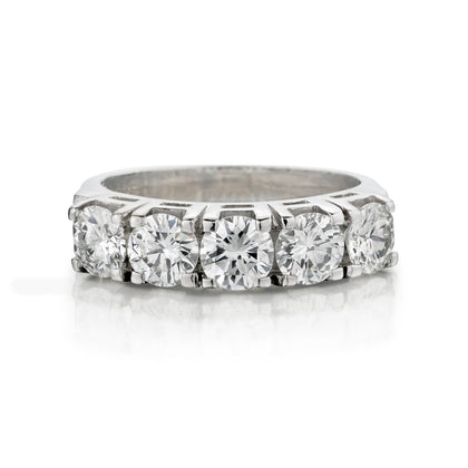 18kt White Gold 5 Stone Diamond Ring. 1.52ct Tw
