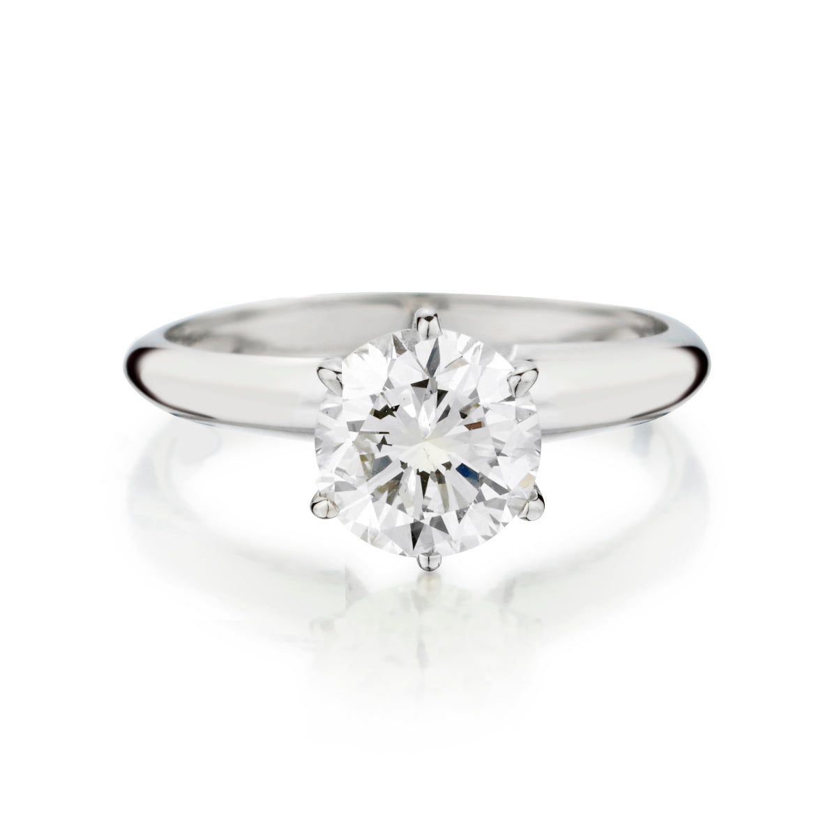 Platinum Brilliant Cut Diamond Solitaire Ring .2.46ct.