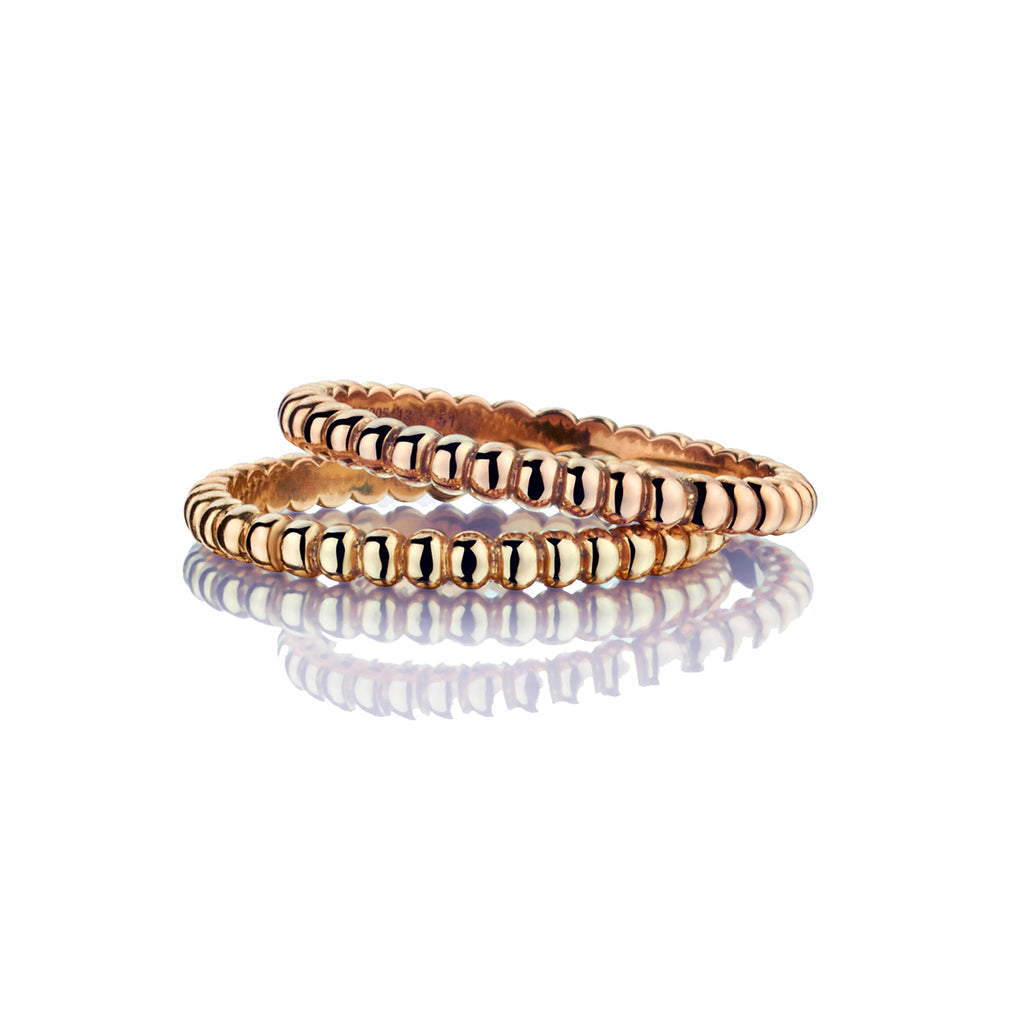 Van Cleef And Arpels 18KT Rose Gold Perlee Ring Size 53 – Van Rijk