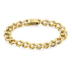 18kt Rose Gold Solid Link Chain Bracelet. Weight: 50 Grams