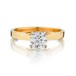 14kt Yellow Gold Diamond Solitaire Ring. 1.00 Carat Weight