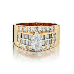 Ladies 14kt Yellow Gold Diamond Ring. 2.60ct Tcw