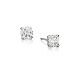 14kt White Gold Diamond Stud Earrings.  2 x 0.70 Total Carat Weight