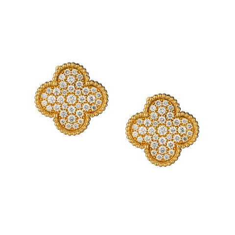 18kt Yellow Gold Diamond Stud Earrings. 2.09ct TW