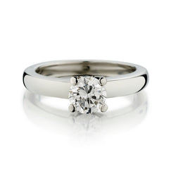Platinum Diamond Solitaire Ring. 0.80 Brilliant Cut