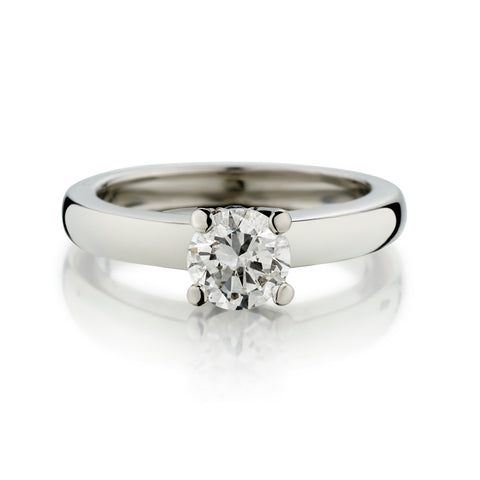 Platinum Diamond Solitaire Ring. 0.80 Brilliant Cut