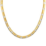 Ladies 18kt 2 tone Reversible Choker Necklace. Reversible. Made in Italy