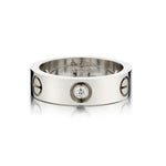 Cartier Love Collection 18kt White Gold 1 Stone Diamond Ring. Size 51(5-1/2)