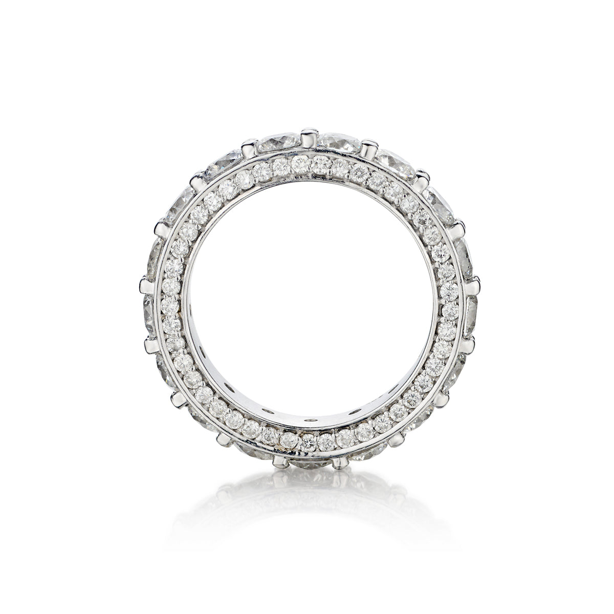 Stunning 18kt White Gold Diamond Eternity Ring. 5.00ct Tw | Van