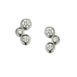 Tiffany & Co Bubble Collection Stud Earrings. Platinum