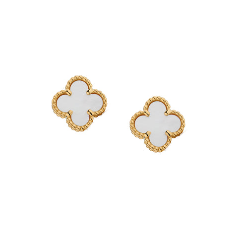 Van Cleef & Arpels Sweet Alhambra Earstuds. Mother of Pearl
