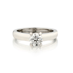 Birks Ladies Platinum and Diamond Solitaire Ring. 0.58