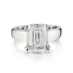 Birks Platinum Emerald Cut Diamond Ring weighing 6.08ct