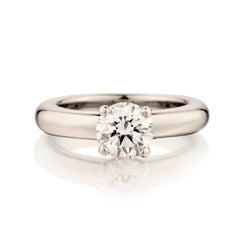 Platinum Brilliant Cut Diamond Solitaire Ring. 1.31ct Weight
