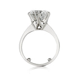 14kt White Gold Diamond Solitaire Ring. 5.29 Carat Weight