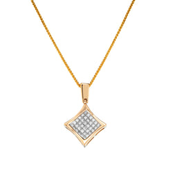 14kt Yellow Gold Diamond Pendant featuring 1.00ct Tw of Princess Cut Diamonds