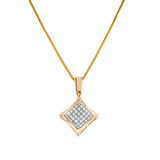 14kt Yellow Gold Diamond Pendant featuring 1.00ct Tw of Princess Cut Diamonds
